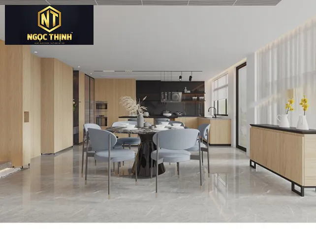 Xưởng nội thất Ngọc Thịnh - Tủ bếp gỗ công nghiệp giá rẻ cho nhà bếp ở Long Thành